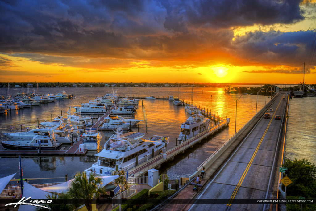 Sunset Marina Stuart Florida Along St. Lucie River