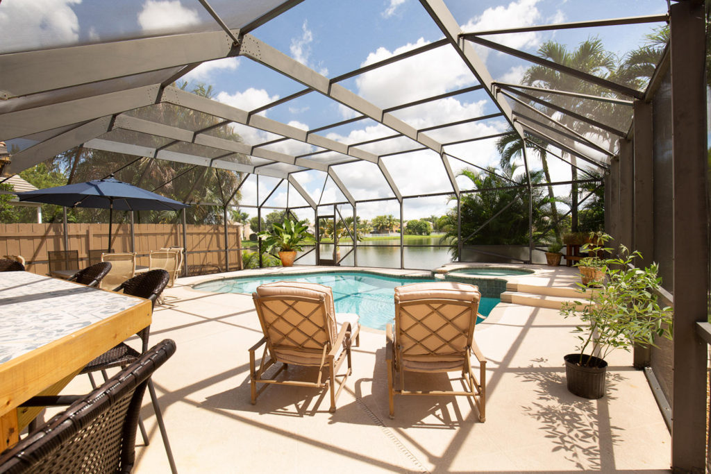 7358 Ashley Shores Circle Lake Worth Florida Pool and Lake View